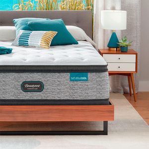 Colchón Simmons Beautyrest Harmony Soft Pillow Top P8894 | 2 Plazas Color Blanco Contorno Gris