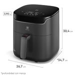 Freidora De Aire  Electrolux Eaf45 P8749 | 5.6 Litros 1400 Watts Color Negro-1781553642525