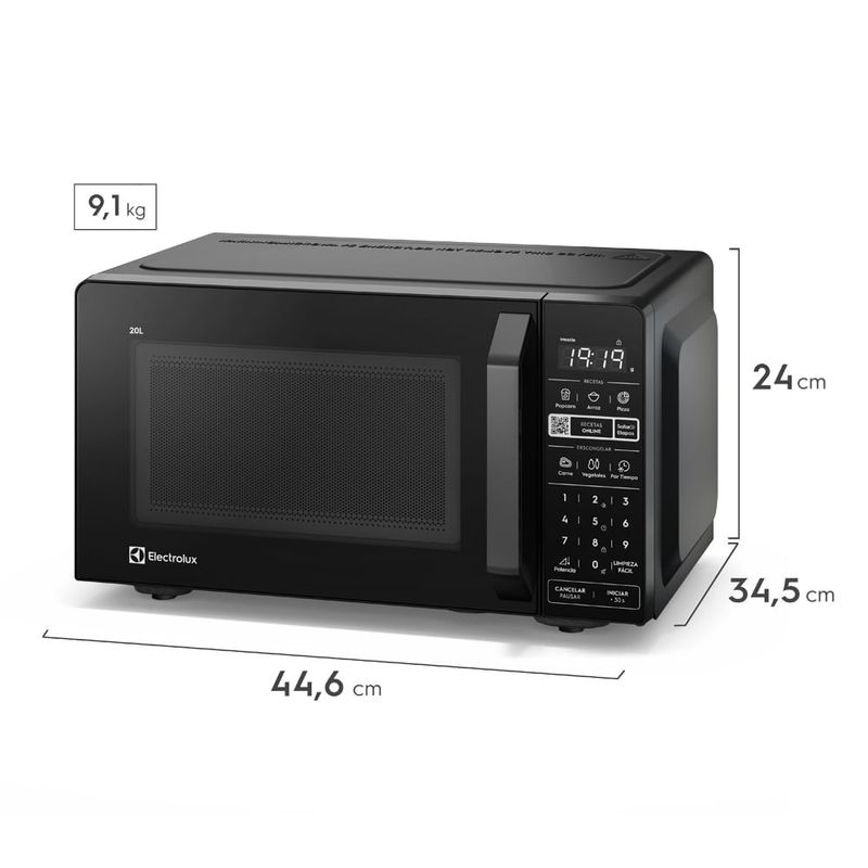 Microondas Electrolux Emdz20S3Gab P8749 | 20 Litros 1100 Watts Color Negro-1781553002115